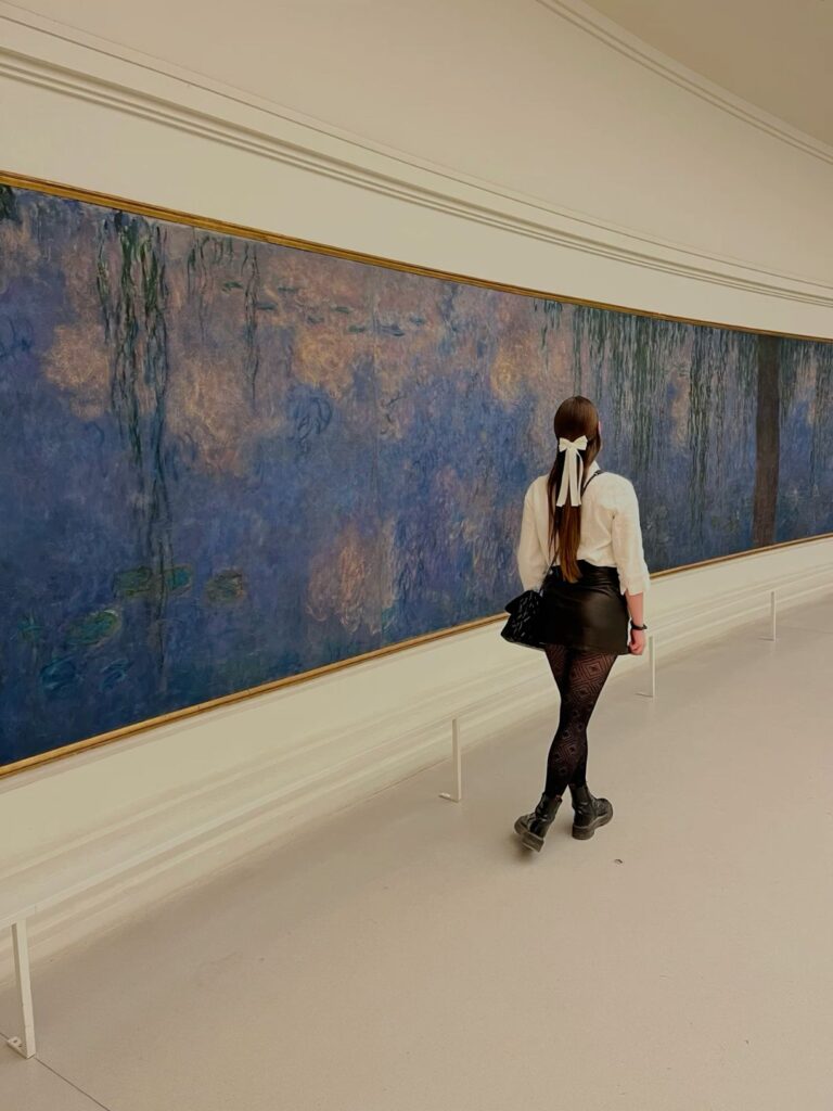 monet museum aesthetic french girl